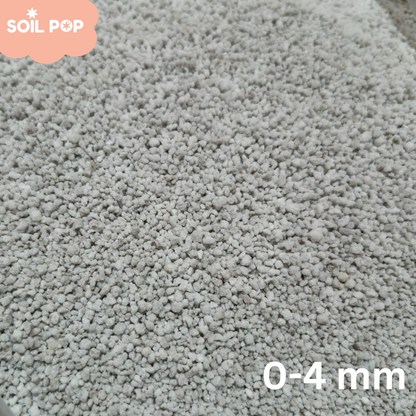 Perlite granules close-up white lightweight volcanic mineral for soil